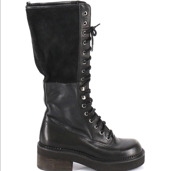 See By Chloe Katerina Leather Combat Boots - Picture 4 of 13